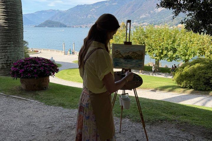 90分、コモ湖畔プライベート絵画教室ベラージオ