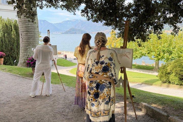 90分、コモ湖畔プライベート絵画教室ベラージオ