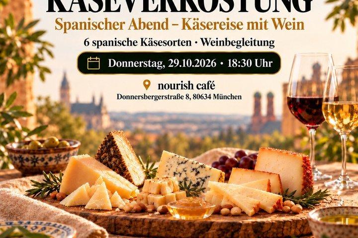 Spanish evening cheese tour with wine