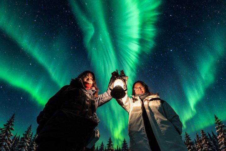 ロヴァニエミ：オーロラツアー、無料写真付き100%保証