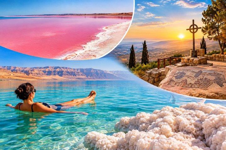 Madaba, Mt Nebo, Pink Lake, Doodzee Dagtocht vanuit Amman