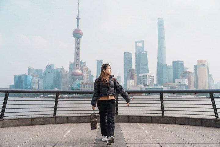 上海のランドマークでのプライベート写真撮影