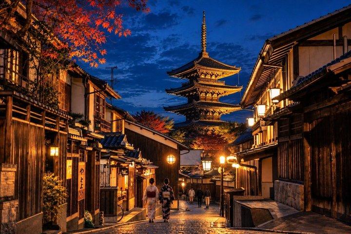 Osaka: Kyoto Scenic Day & Night Bus Tour with dinner (Kobe Beef)