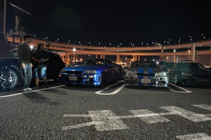 東京ドリフトナイトツアー：R34＆GT-Rで夜の大黒PAへ