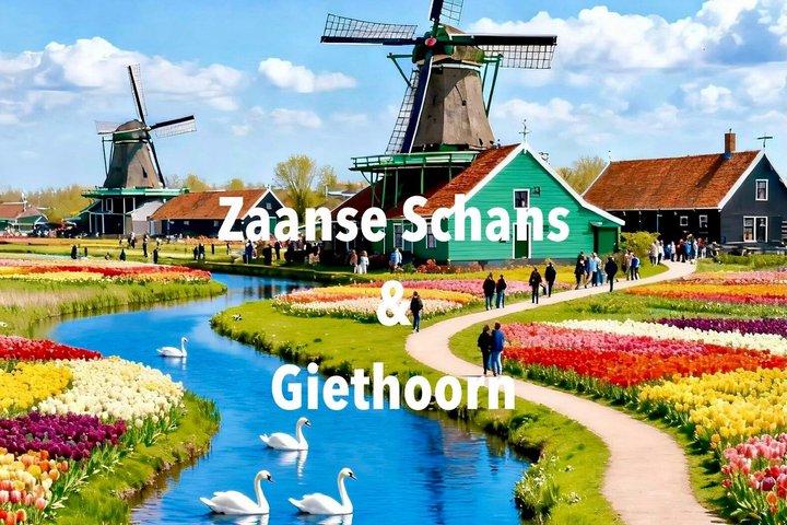 Excursion d'une journée en petit groupe d'Amsterdam à Zaanse Schans et Giethoorn !