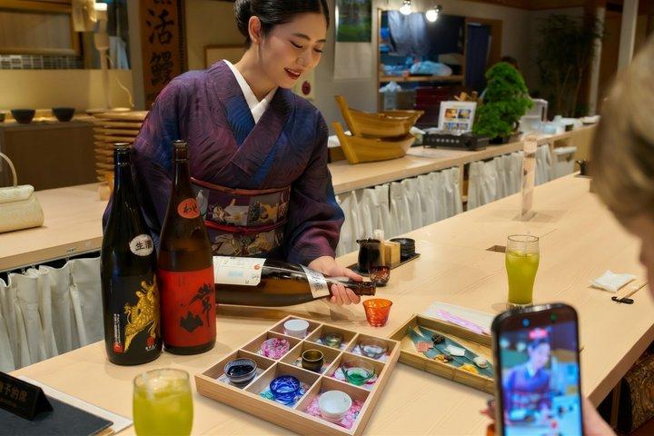 築地東京での日本語酒9種テイスティング体験