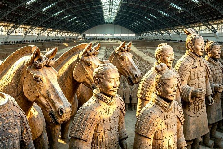 西安：テラコッタ軍、城壁、雁塔＆家族ランチ
