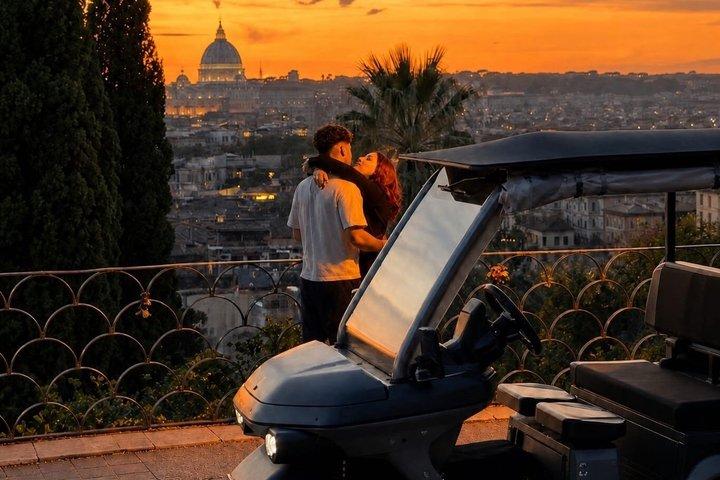 Voiturette de golf privée à Rome avec prise en charge à l'hôtel et glace artisanale