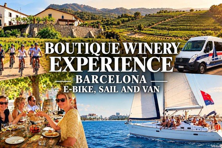 Experiencia en Bodega Boutique en E-Bici, Vela o Coche Barcelona