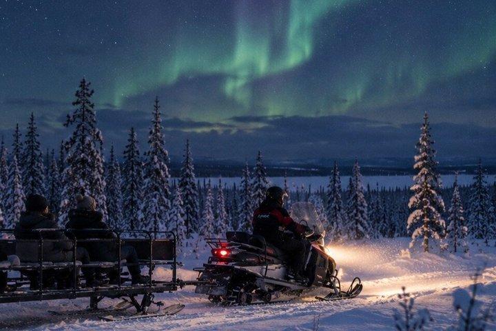 Aurora Sleigh Ride by Snowmobile