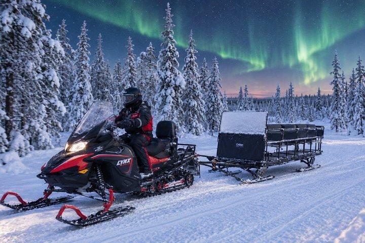 Aurora Sleigh Ride by Snowmobile