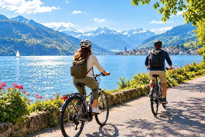 Lucerne Lakeside Bike Tour with Swiss Picnic