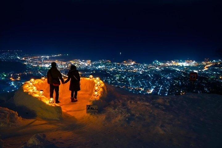 Otaru Snow Light Path Festival Evening Tour with Mt Tengu Ropeway