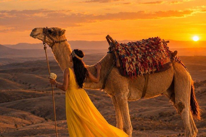 Agafay Desert dinner Quad Bike and Sunset Camel Ride with Show