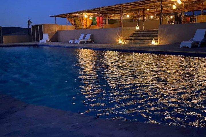 Agafay Desert Overnight Camel Ride Sunset & Dinner Show with pool