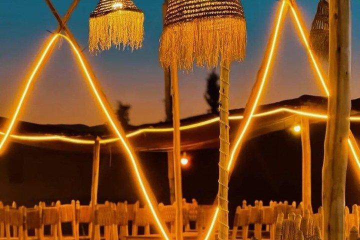 Agafay Desert Overnight Camel Ride Sunset & Dinner Show with pool