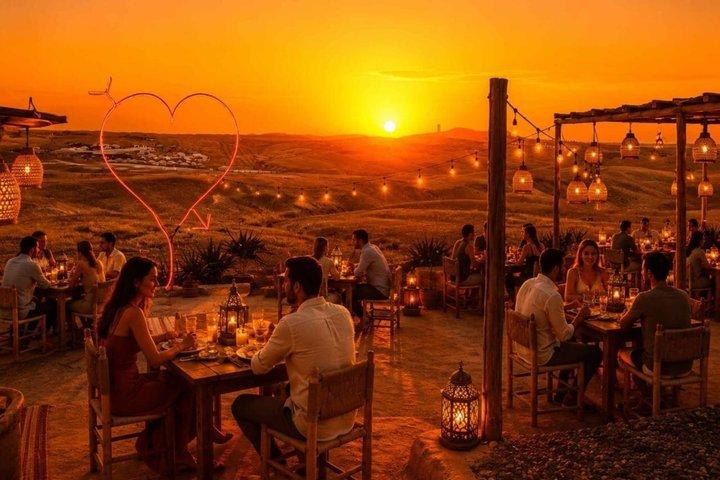 Agafay Desert Overnight Camel Ride Sunset & Dinner Show with pool
