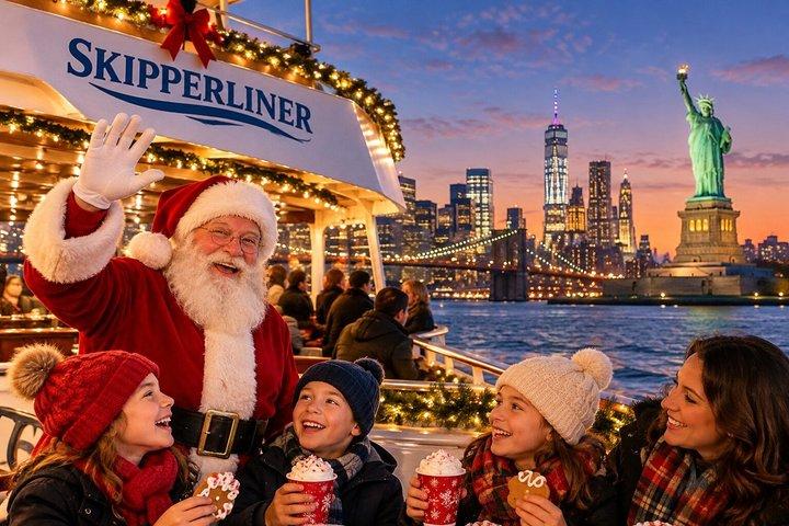 NYC クリスマスハーバークルーズ:サンタ、甘いお菓子とホリデーの景色