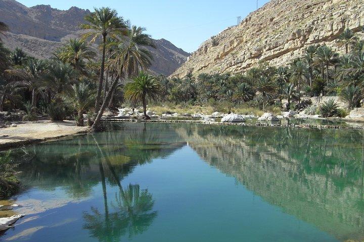 Visite privée du désert de Wahiba Sands et de Wadi Bani Khalid en 4x4