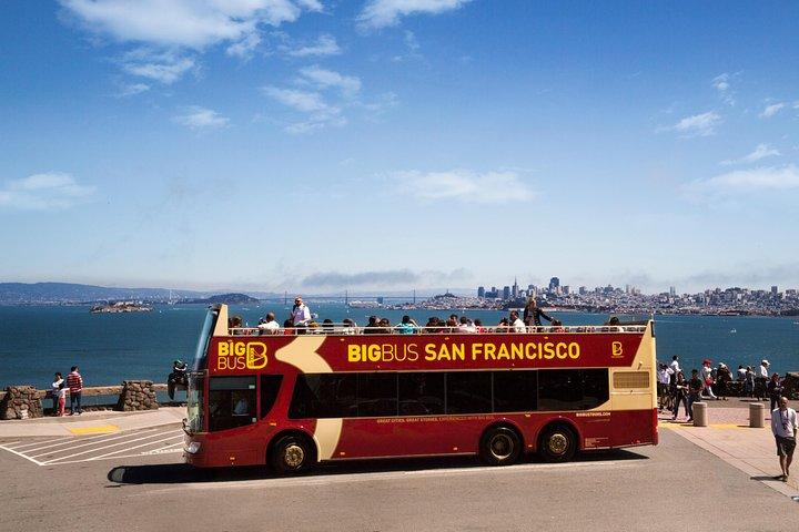 O melhor de SF: Alcatraz Island, Ferry, e 72h Hop-on Hop-off Tour de ônibus