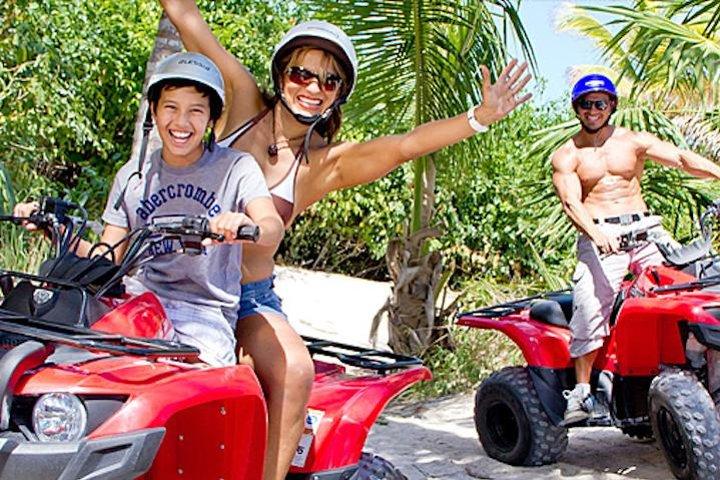 アウトドア コンボ ツアー : カンクンとリビエラマヤからの Waverunner または Speedboat による ATV