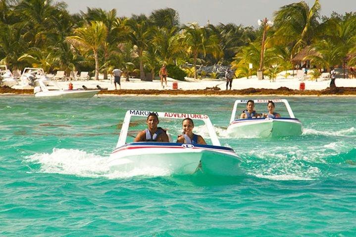 アウトドア コンボ ツアー : カンクンとリビエラマヤからの Waverunner または Speedboat による ATV