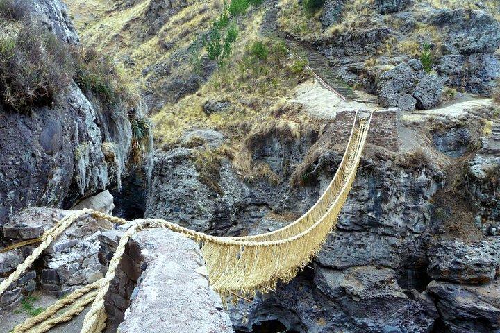 Queswachaca de laatste Inca-brug en 4 lagunes-tour met picknick