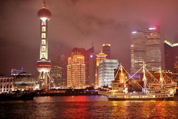 Huangpu River Cruise og Shanghai natteliv erfaring med valgfri sen middag