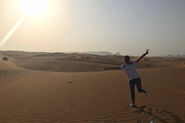 Dubai Desert Safari Dune Bashing Private Basis with sandboarding