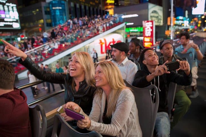 New York Big Bus Sightseeing Night Tour by Open-top Bus