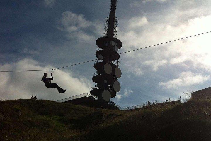 Zipline vid Mt Ulriken i Bergen