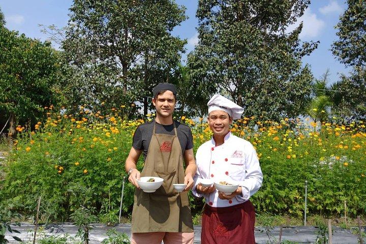Fazenda exclusiva para a aula de culinária de mesa em Saigon