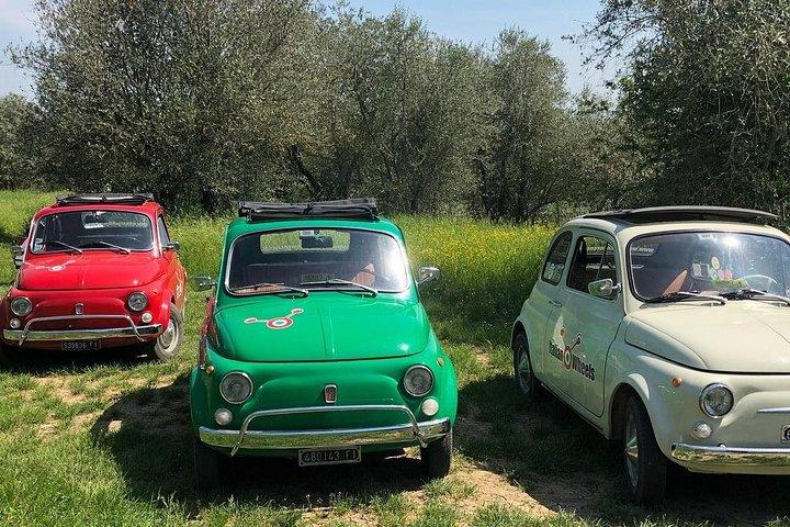 Florence Vintage Fiat 500 Tour : トスカーナの丘、フード&キアンティワイン