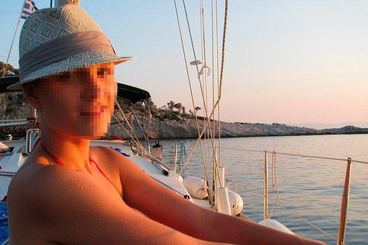 3 Stunden Neos Marmaras: Tages- oder Sonnenuntergangs-Segeltour Buchten & Inseln