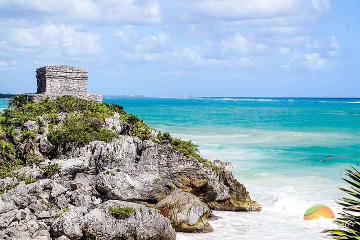Dagtocht op het schiereiland Yucatan: Akumal, Tulum Ruins en Cenote Swim