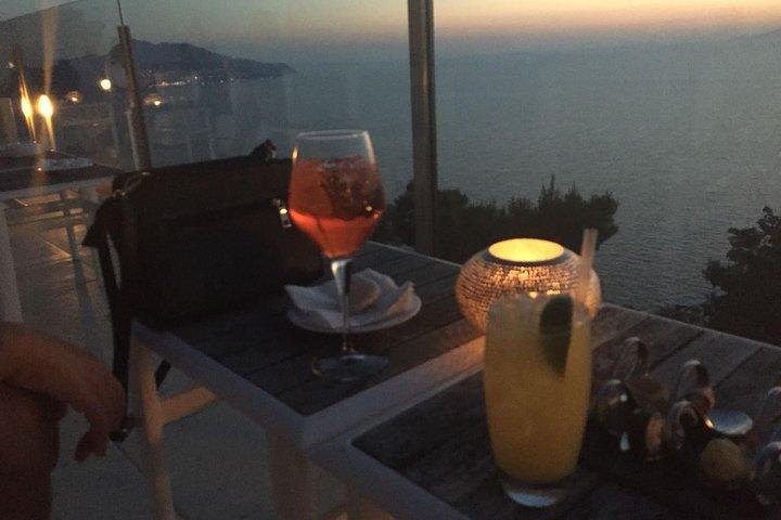 Sunset tour with Mercedes convertible Eclass from Sorrento peninsula or Positano