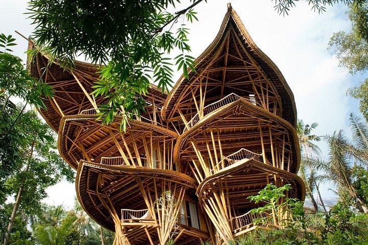 Excursão pela vila de bambu de Bali com refresco