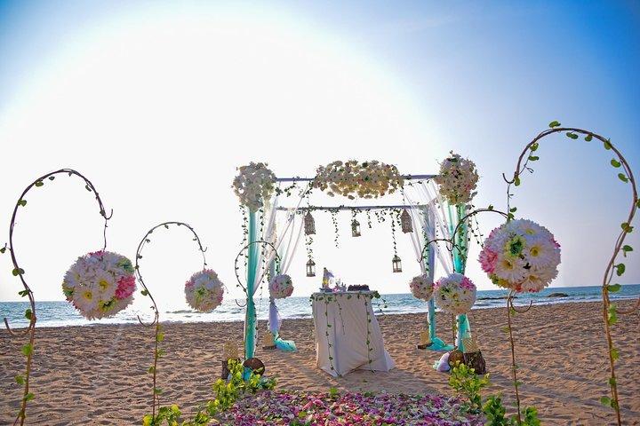 Eksotisk strandbryllupsceremoni i Sri Lanka
