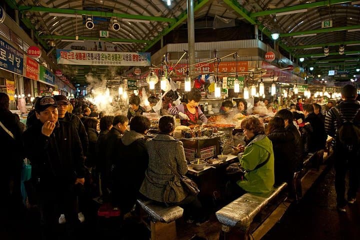 Seoul Night Tour (Gwangjang Market, Royal Palace and Naksan Park)
