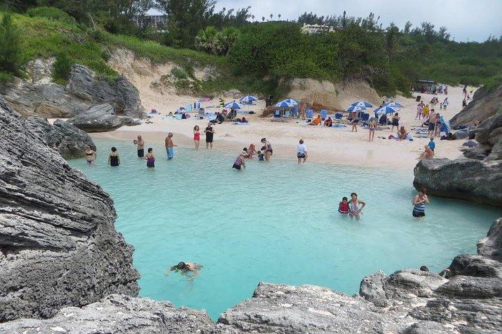 Crystal Caves, Hamilton Shopping and Beach Tour