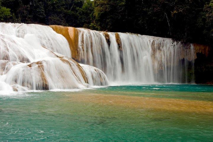 Palenque Archaelogical Site, Agua Azul och Misolha vattenfall Combo Tour