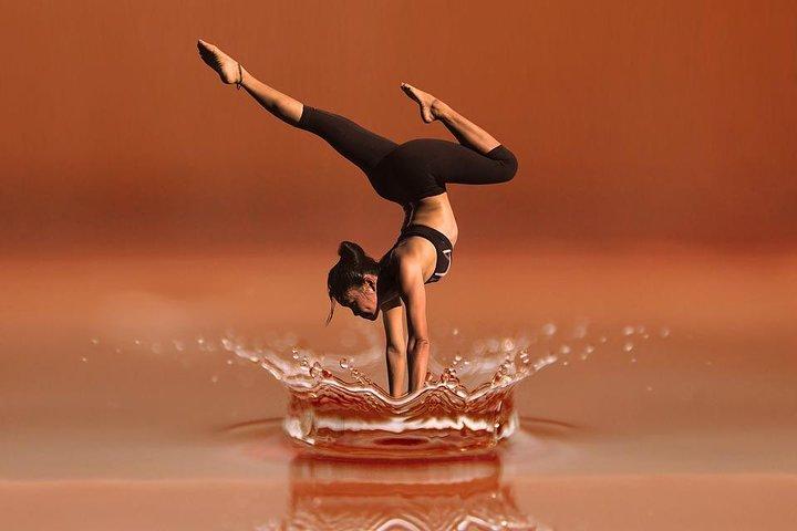 2 horas de sesión de yoga en el banco de Yamuna mirando el Taj