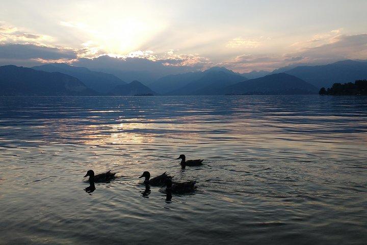 Tour en bateau lent pour petits groupes avec apéritif sur le lac Majeur