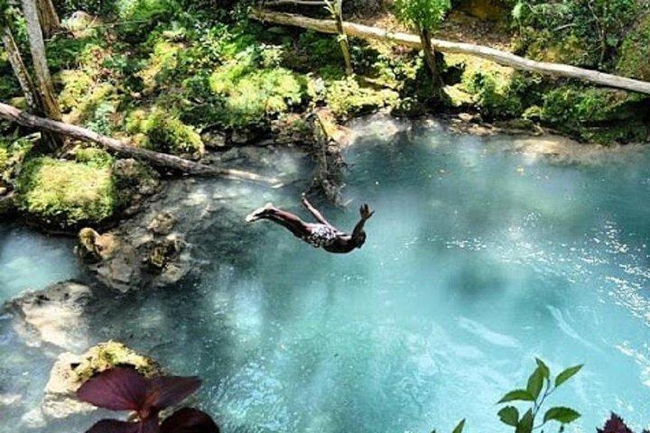 Visite partagée : Irie Blue Hole & Secret Falls Adventure Tour au départ d'Ocho Rios