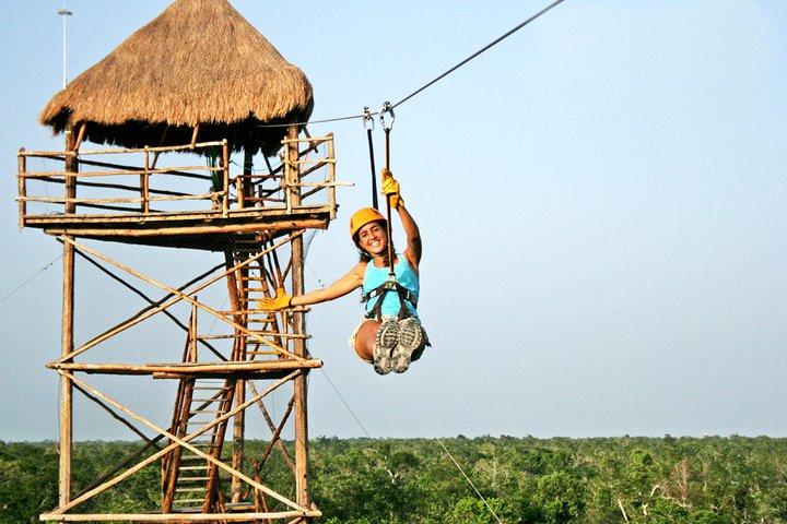 Riviera Maya Saving Deal 4x1: Tulum, Zip Lines, Rappel och Snorkel
