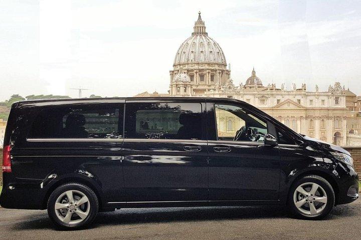 Traslado privado de lujo del aeropuerto de Fiumicino a Roma