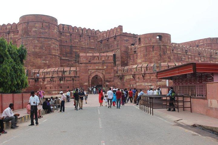 Privat: Taj Mahal-Tour am selben Tag von Jaipur mit dem Auto (All Inclusive)