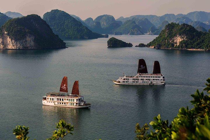 Top 1 Ha Long-Lan Ha Bay Luxe 5 étoiles Croisières & Balcon Cabane