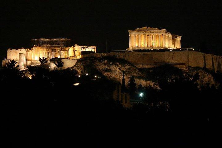 Visite privée en soirée des points forts de l'Acropole / Athènes (5 heures) au départ d'Athènes et du Pirée