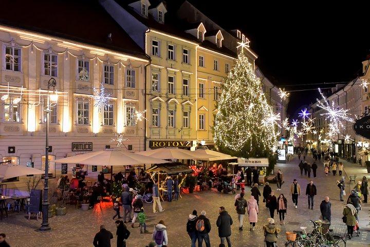 Ljubljana Festligt dekoreret vandretur